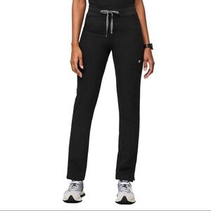 Figs Women Yola High Waisted Skinny Scrub Pants Medium M Tall Black Nurse Tech